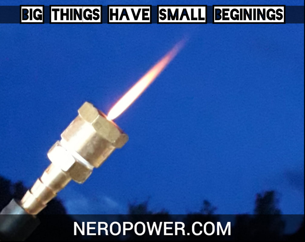 HHO flame — big things have small beginnings