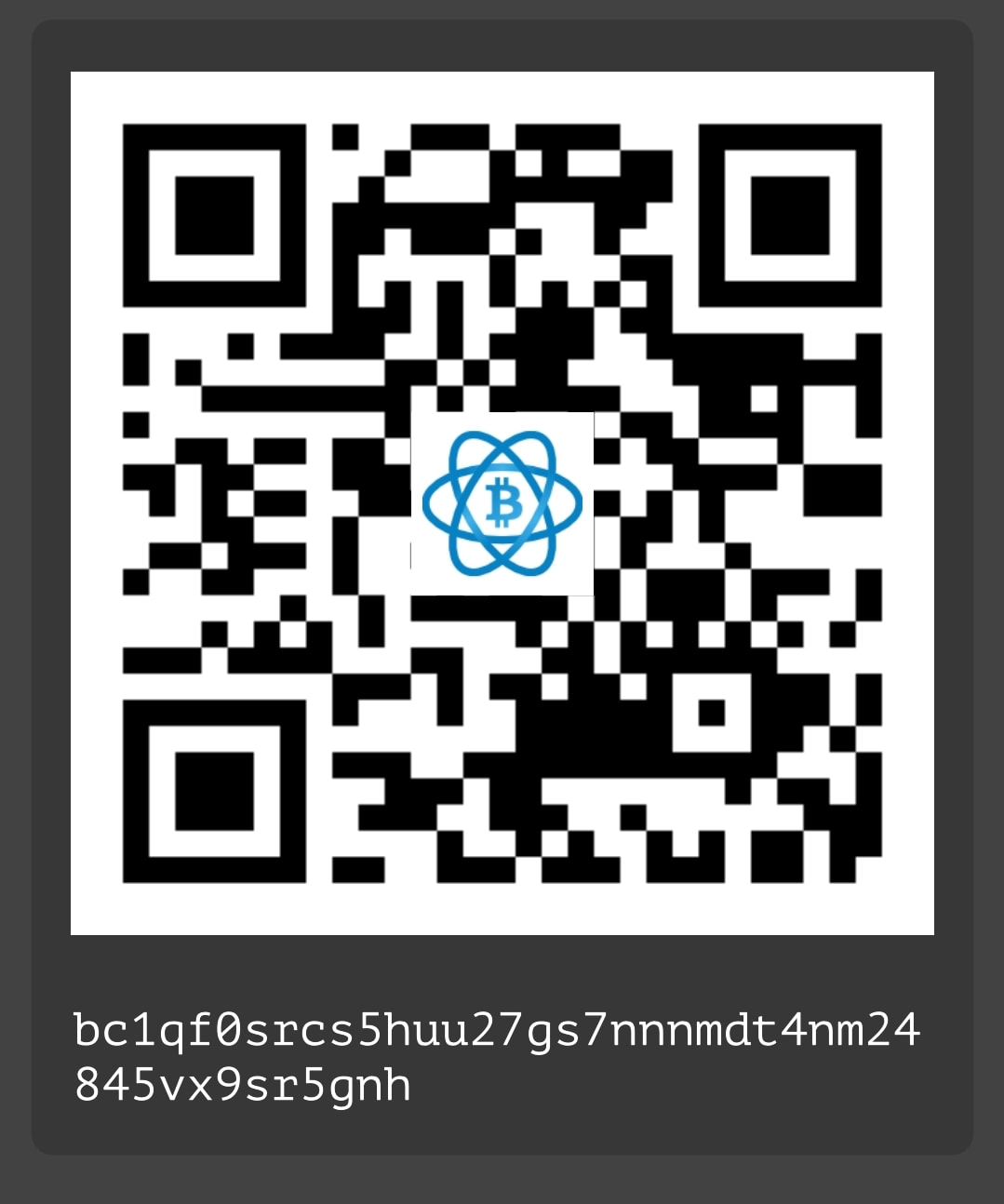 Bitcoin on-chain payment QR — NeroPower